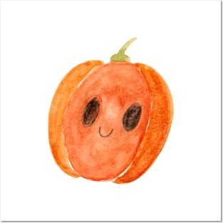 smiley cute pumpkin Posters and Art